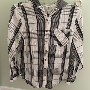 Flannel with hoodie